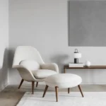 كرسي استرخاء بتصميم شيك مع مسند للقدم