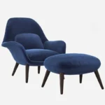 ⁦كرسي استرخاء بتصميم شيك مع مسند للقدم⁩ - الصورة ⁦5⁩