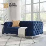 كنبة مخملية ثلاثية بتصميم شيك