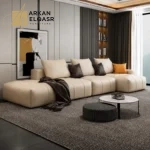كنبة زاوية جلدية بتصميم إيطالي فاخر