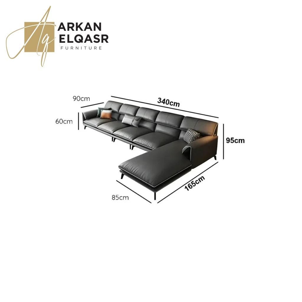 كنبة زاوية فخمة بتصميم مبتكر 