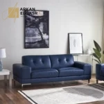 كنبة ثلاثية جلد بتصميم بيتريب