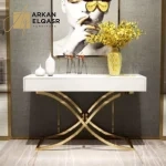 كونسول ايطالى شيك من الاستيل المذهب