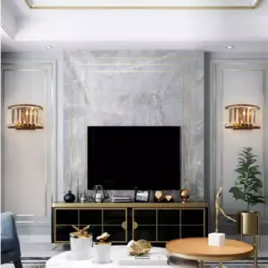 مصباح حائط دائرى شيك من الكريستال
