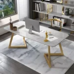 مكتب بتصميم رخامى مع كرسي شيك