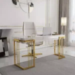 مكتب شيك و فخم من الاستيل المذهب