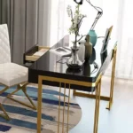 مكتب شيك و فخم من الاستيل المذهب