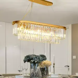 نجفة كريستال فاخر وستيل مذهب فخم