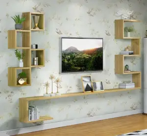 أرفف بتصميم هندسي جذاب 