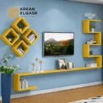 أرفف بتصميم هندسي جذاب