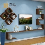 أرفف بتصميم هندسي جذاب
