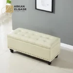 مقعد بوف مع خزانة بتصميم عصري