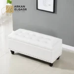 مقعد بوف مع خزانة بتصميم عصري