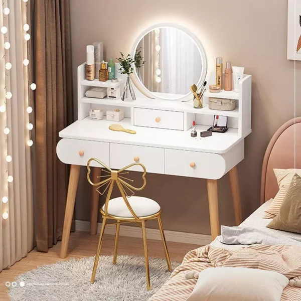 تسريحة غرفة نوم مع كرسي و مرايا