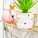 ⁦ديكور رف معلق ذهبي بهيكل معدني⁩ - الصورة ⁦2⁩