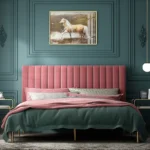 سرير نوم مخمل متوفر بالوان متعددة