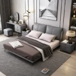 سرير مودرن جلد بتصميم ايطالي فاخر