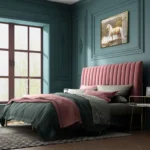 سرير نوم مخمل متوفر بالوان متعددة