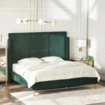 سرير مودرن بتصميم ظهر مرتفع فخم