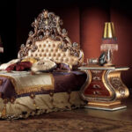 سرير نوم على الطراز ملكي حديث