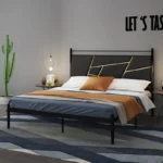 سرير معدني بتصميم أنيق