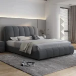 سرير مودرن مخملي بتصميم مريح