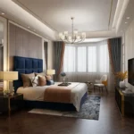 سرير مودرن لغرفة نوم رئيسية بتصميم ايطالي