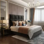 سرير مودرن لغرفة نوم رئيسية بتصميم ايطالي