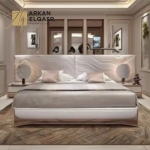 سرير مزدوج كبير اللوح الأمامي عالي الجودة مضاء