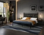 سرير معدني بتصميم أنيق