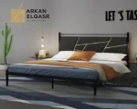 سرير معدني بتصميم أنيق