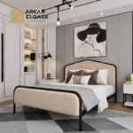 سرير معدني مبطن