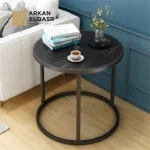 طاولة معدن بسطح رخامي تصميم مودرن