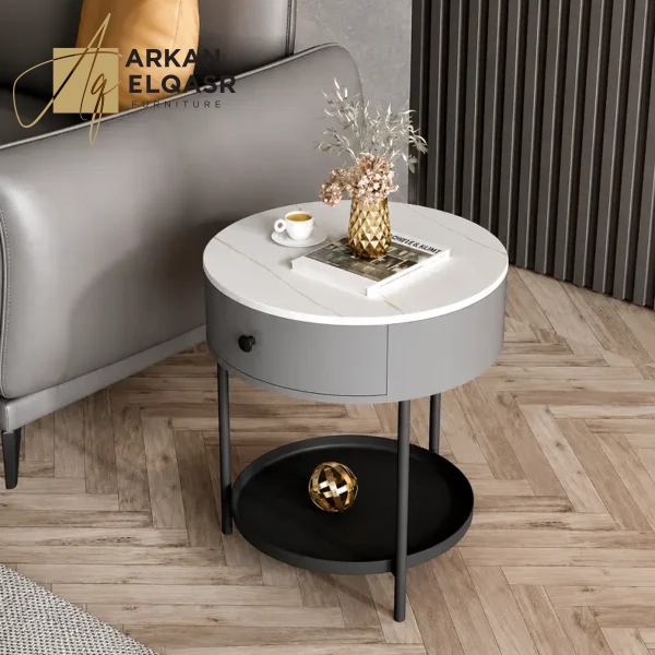 طاولة جانبية مستدير بتصميم مميز