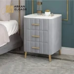 طاولة جانبية جلد حديث بتصميم راقي