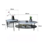 طاولة رخام مزدوجة بتصميم أيطالى