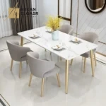 طاولة طعام رخامية عصرية مع اربع كراسي