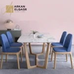 طاولة طعام رخام مع اربعة كراسي