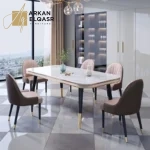 طاولة طعام رخامية بتصميم مميز