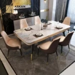 طاولة طعام رخامية بتصميم مميز