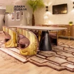 طاولة طعام مودرن بتصميم ملكي فاخر