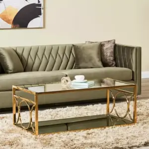 طاولة قهوة بسطح زجاجي مميز