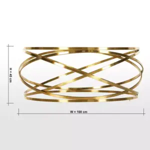 طاولة قهوة دائرية بتصميم ملتف وسطح زجاجي