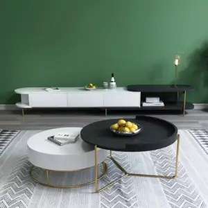 طاولة قهوة مزدوجة بتصميم فاخر