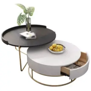 طاولة قهوة مزدوجة بتصميم فاخر