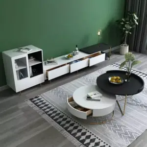 طاولة قهوة مزدوجة بتصميم فاخر