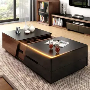 طاولة قهوة وتلفاز متعددة مساحات التخزين
