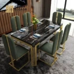 طاولة طعام رخام بتصميم أمريكي فخم