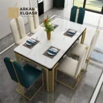 طاولة طعام رخام بتصميم أمريكي فخم