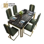 طاولة طعام رخام بتصميم أمريكي فخم